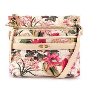 Crossbody Beige Floral Purse